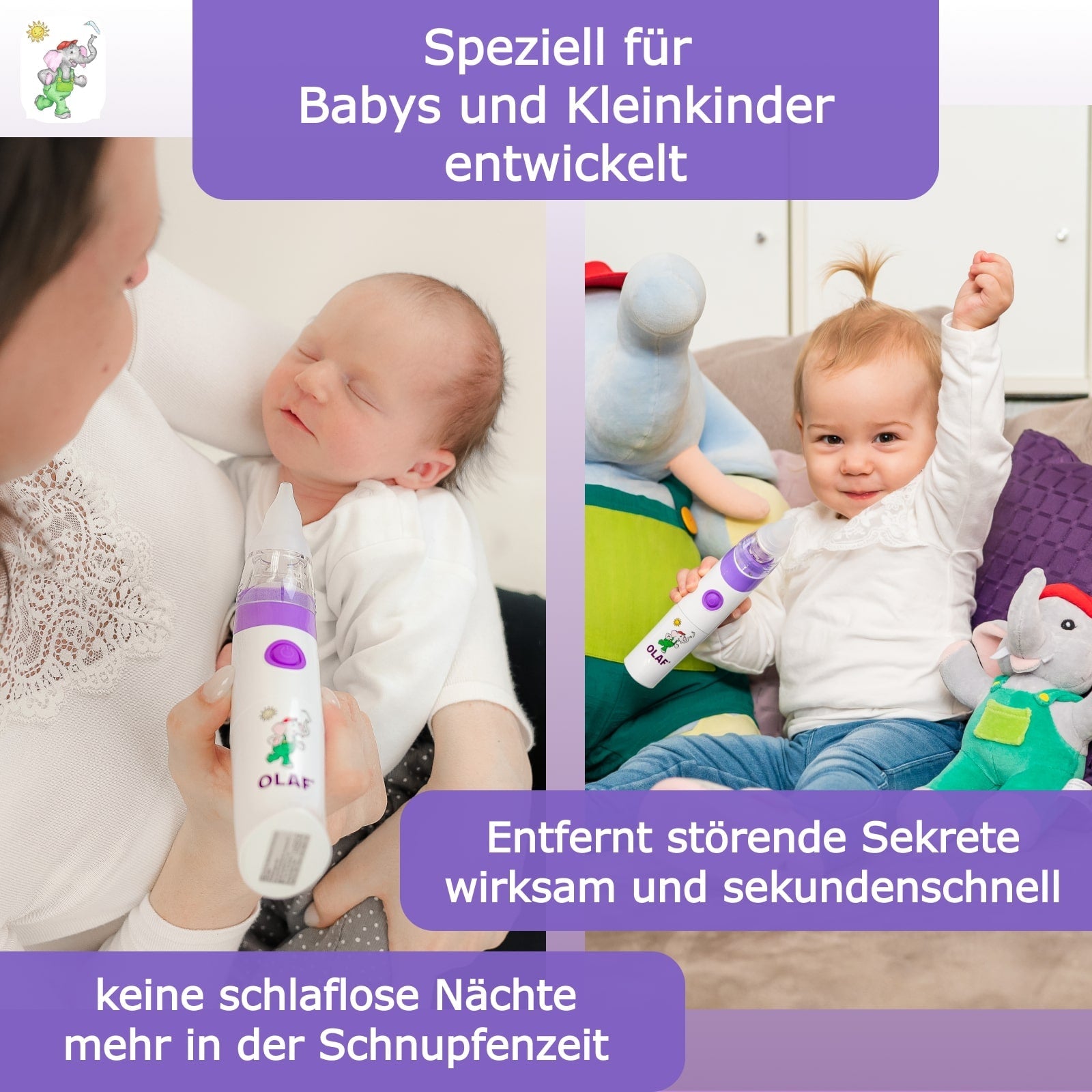 OLAF's ele­fantas­tische Geschenk­set für Babys und Kleinkinder - Olaf®️ Nasensauger Baby